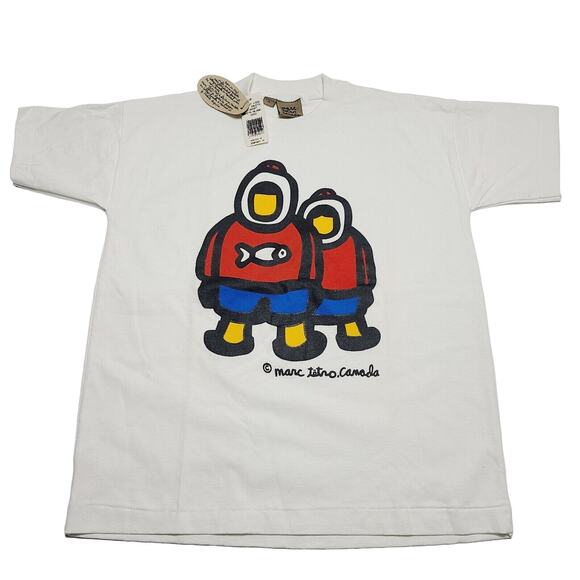 Vintage Canada Marc Tetro Canadian Tourist T-Shirt YOUTH MEDIUM Single Stitch - Picture 1 of 8
